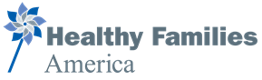 Healthy Families America Logo with Blue pinwheel